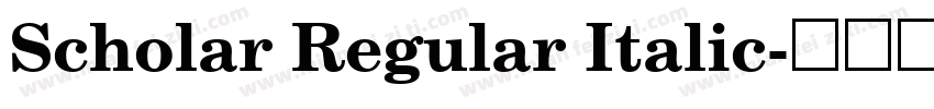 Scholar Regular Italic字体转换